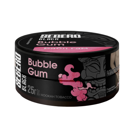Табак для кальяна SEBERO Black - Bubble gum (Баблгам) 25 гр     НОВИНКА 07 2026