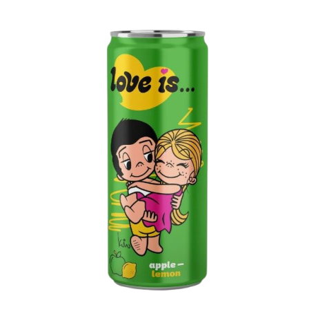 Газированный напиток LOVE IS Яблоко и Лимон 330мл (12шт в уп)