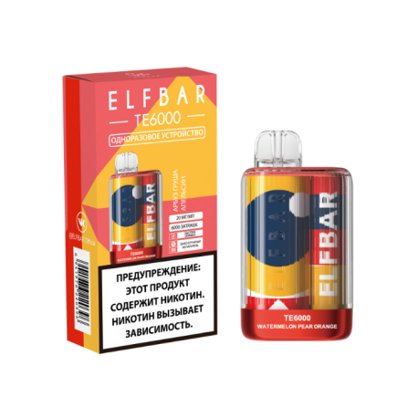 Одноразовая ЭС Elf Bar TE 6000 - Арбуз груша апельсин (м)