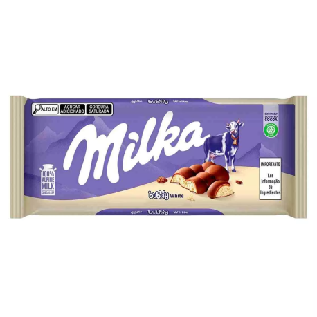 Шоколадная плитка Милка 95гр - Вайт Бабл (15шт в уп) ГЕРМАНИЯ