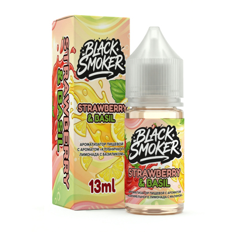 Ароматизатор Black Smoker LEMONADE - Strawberry & basil (Клубничный лимонад с базиликом) 13мл