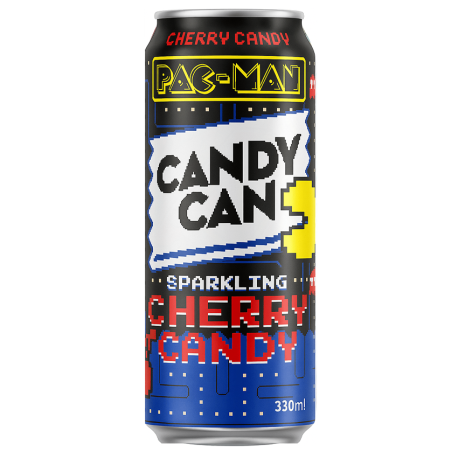 Газированный напиток Candy Can Pac-Man Cherry Candy 330мл ж/б (12шт в уп) 