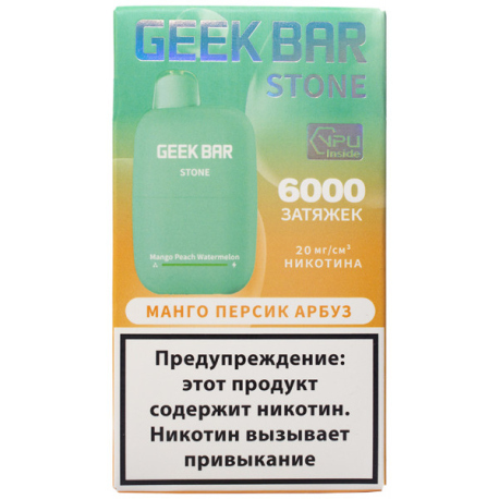 Одноразовая ЭС GEEKBAR Stone 6000 - Манго-персик-арбуз (м)