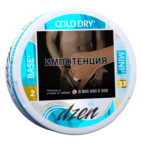 Жевательный табак DZEN Base Mini - Cold Dry 9гр 33 пауча      НОВИНКА 07 2026
