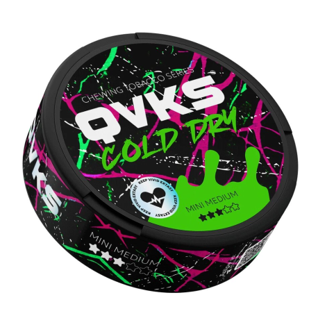 Жевательный табак QVKS MINI MEDIUM - COLD DRY   НОВИНКА 07 2025