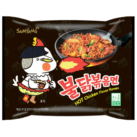 Лапша Samyang 140г Hot Chicken Ramen острая со вкусом курицы (40шт в уп)