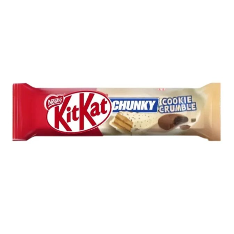 Батончик KitKat Chunky Cookie Crumble (Кит Кат Чанки Куки Крамбл в белом шоколаде) 38г (12шт в уп)