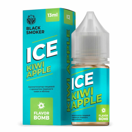 Ароматизатор Black Smoker ICE - KIWI APPLE ICE (ароматом ледяного киви и яблока) 13мл    НОВ