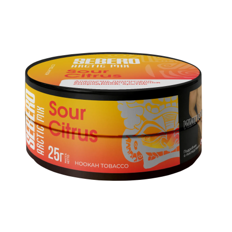 Табак для кальяна SEBERO Arctic Mix - Sour Citrus (Апельсин,Лимончелло,Вишня,Ревень)  25 гр