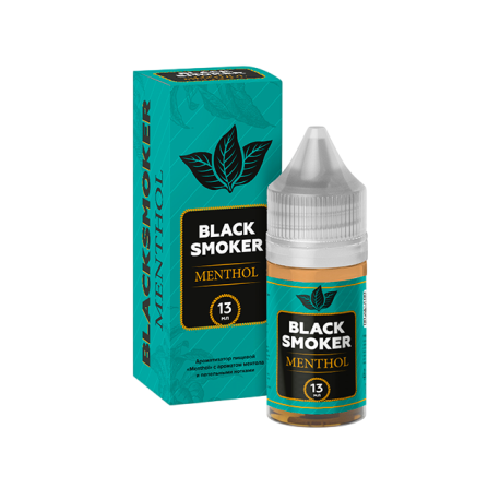 Ароматизатор Black Smoker TOBACCO - MENTHOL (с ароматом ментола и пепельными нотками) 13мл