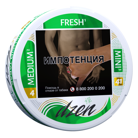 Жевательный табак DZEN Medium Mini - Fresh 9гр 41 пауч      НОВИНКА 07 2026