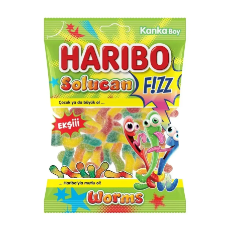 Мармелад Haribo Шипучие червячки 70гр (24шт в уп) 