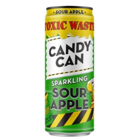 Candy Can & Toxic Waste Sour Apple ( Кислое яблоко) без сахара 330мл (12 шт в упак)