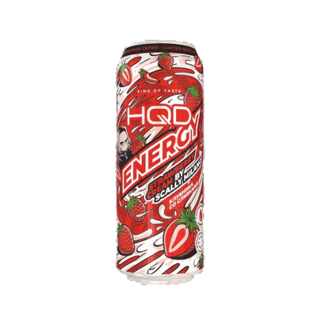 Энергетический напиток HQD Energy NEW - STRAWBERRY CREAM BY SCALL MILANO (КЛУБНИКА СО СЛИВКАМИ) 450 