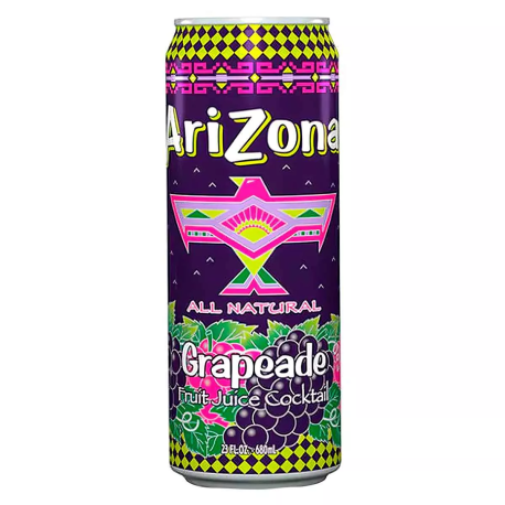 Arizona Grapeade Fruit Juice Cocktail - Винограда 650мл (24шт в уп) 